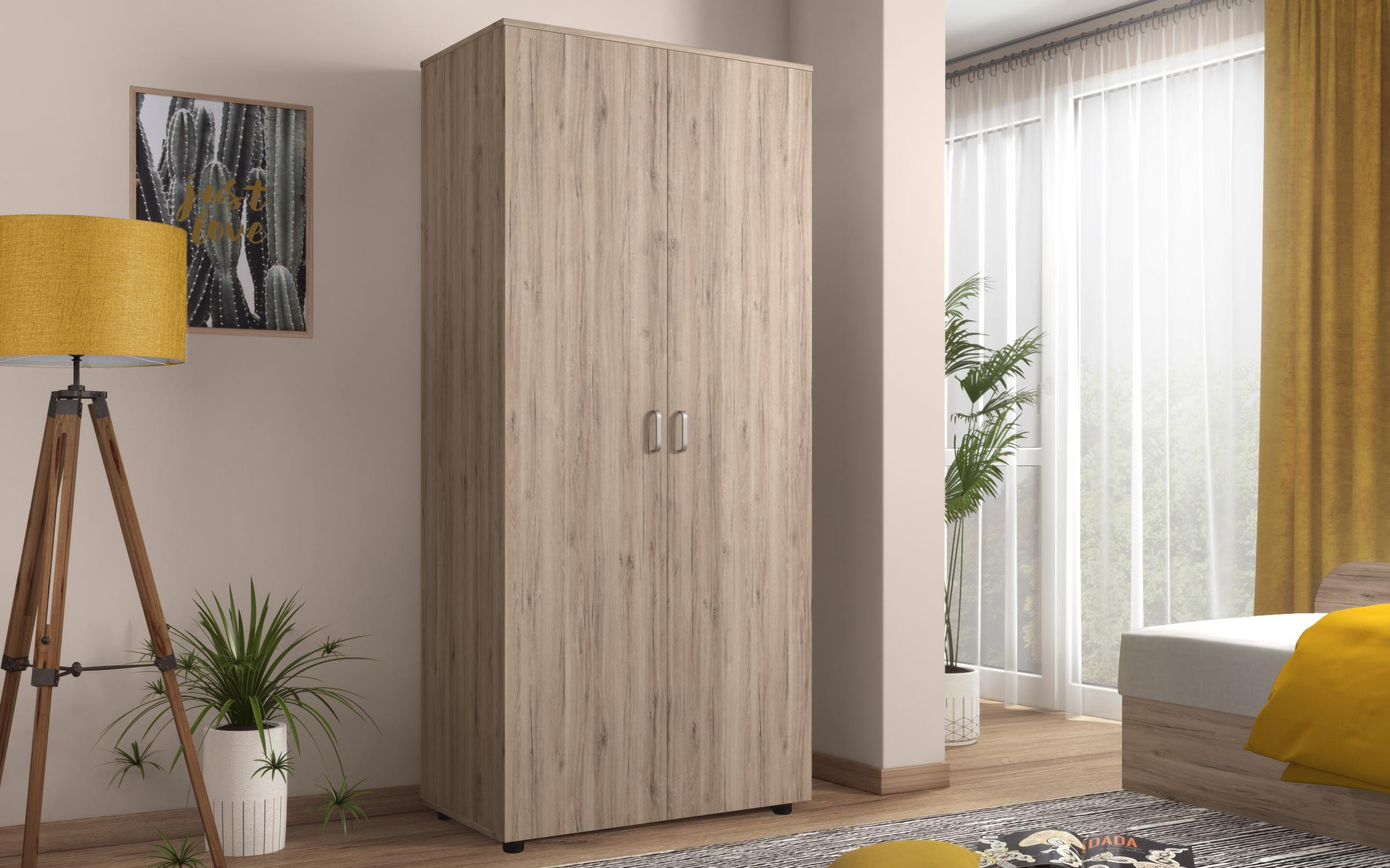 Wardrobe Alaska M018 double-winged, Malta oak  1