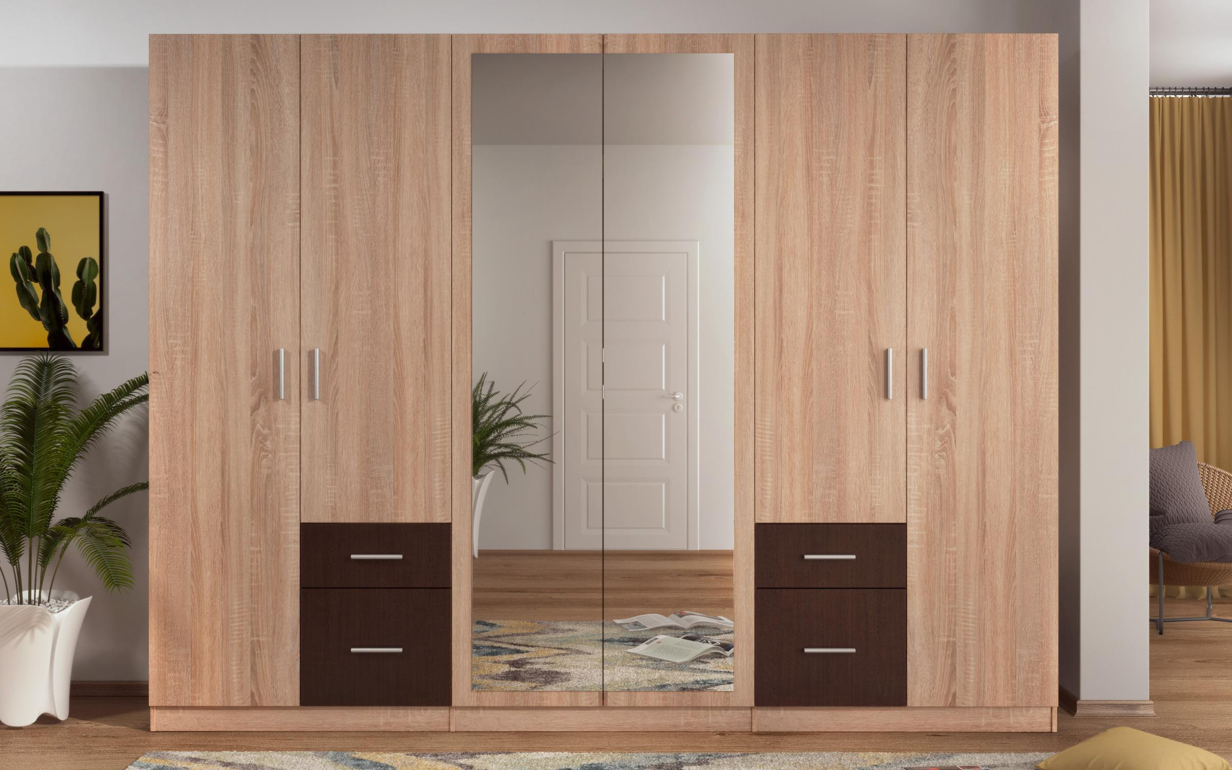 Wardrobe Mark, Sonoma oak + Wenge  2