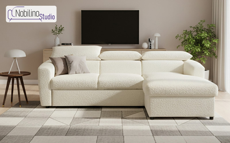 Extendable corner sofa Montero, white  1