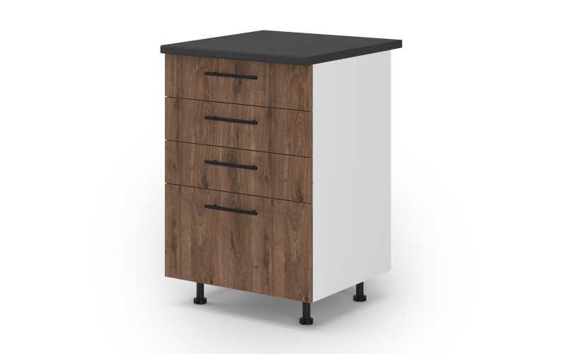 Kitchen cabinet Dakota 15, dark Scandinavian oak  1