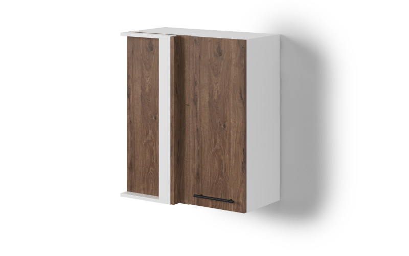 Kitchen corner cabinet Dakota 26, dark Scandinavian oak  1