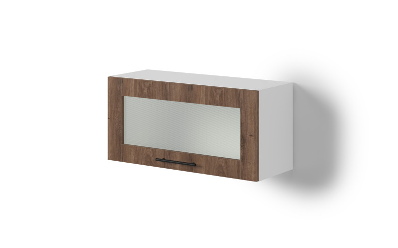 Kitchen showcase cabinet Dakota 40, dark Scandinavian oak  1