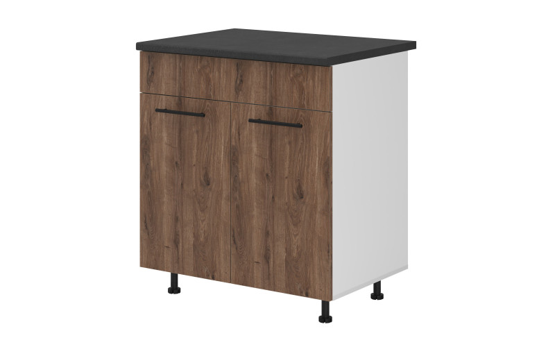Kitchen cabinet Dakota 52, dark Scandinavian oak  1