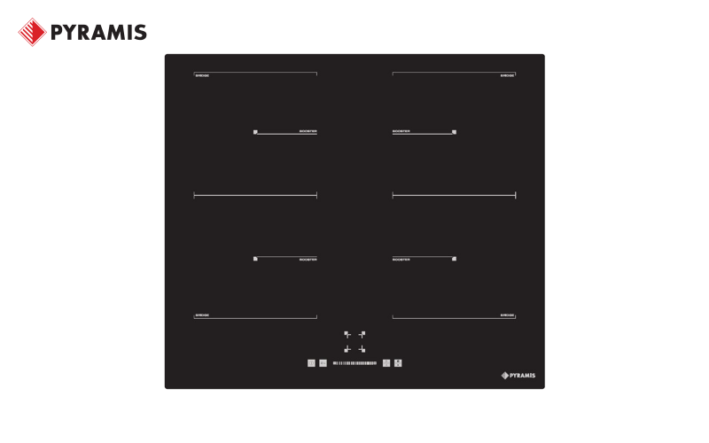 Induction hob PYRAMIS, 4 zones, black  1