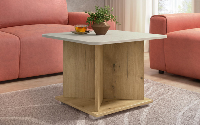Coffee table Ameliya + MDF, Evoke oak + Aspen beige  1