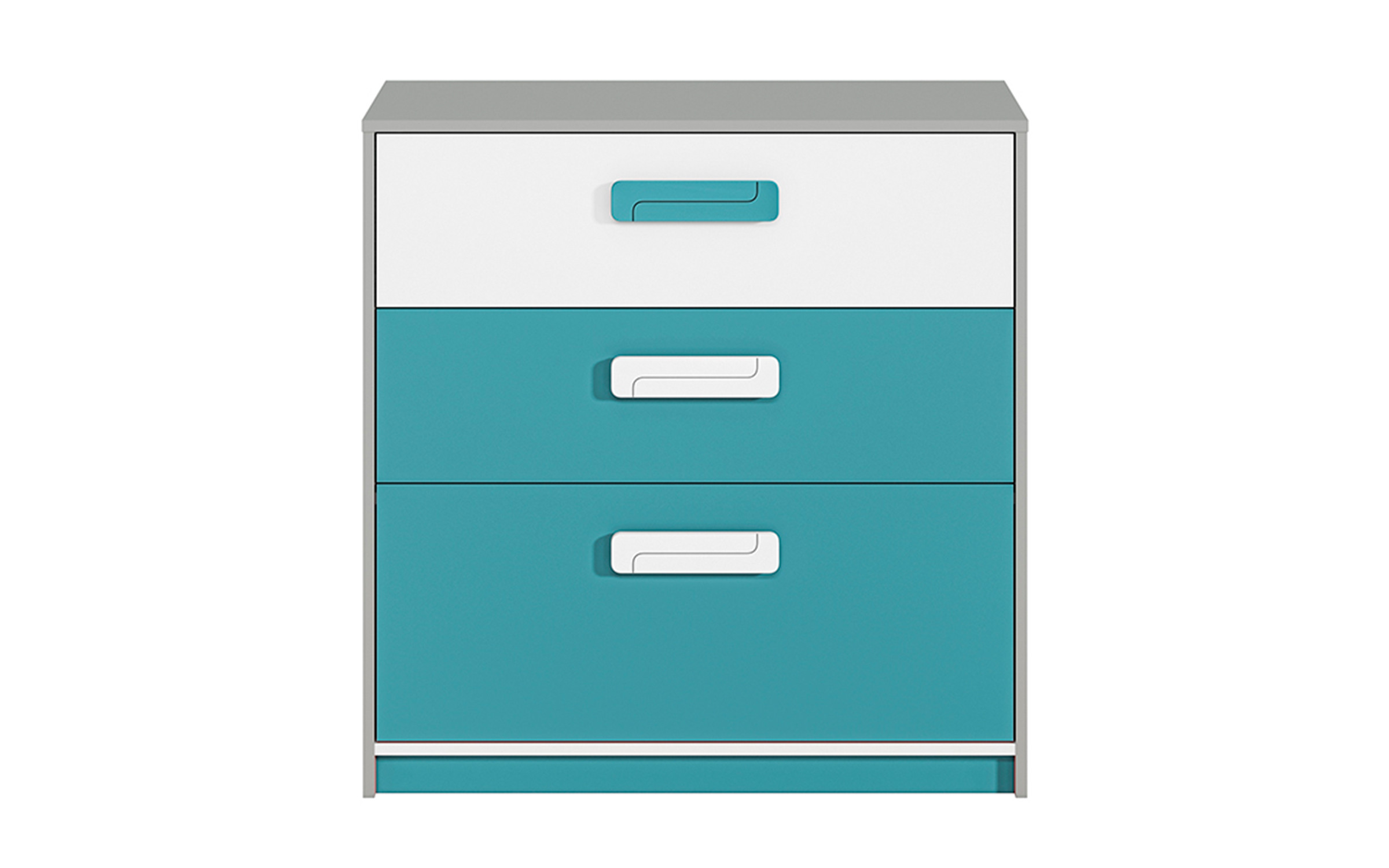 Dresser Miela A, white + platinum grey + marine  2