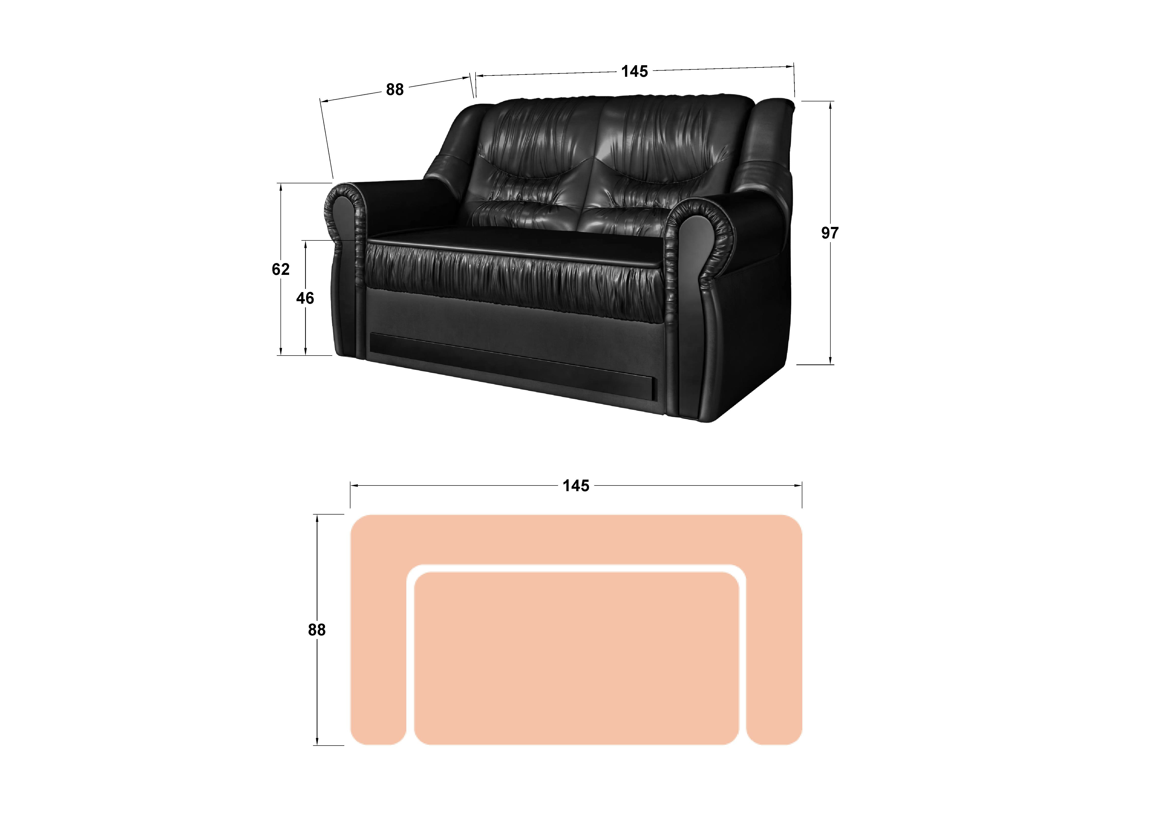 Sofa Imperial, dark brown  2