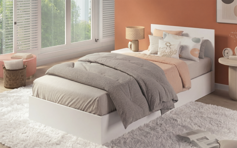 Bed for mattress 90/200 Easy, white  1