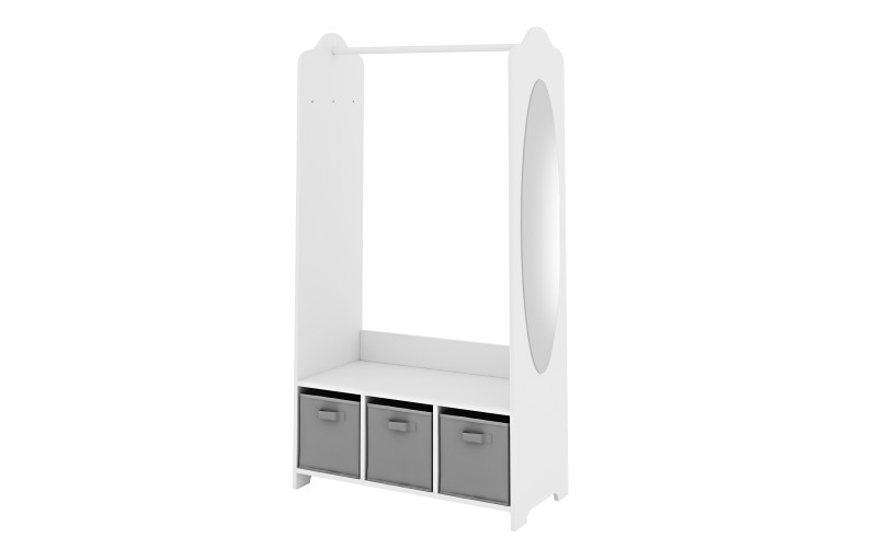 Children's coat rack Ready, white  2