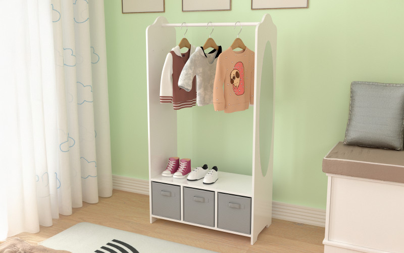 Children's coat rack Ready, white  1