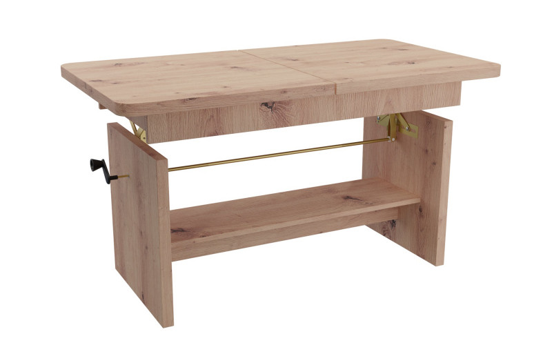 Extendable coffee table Kylie + lifting mechanism, Artisan oak  1