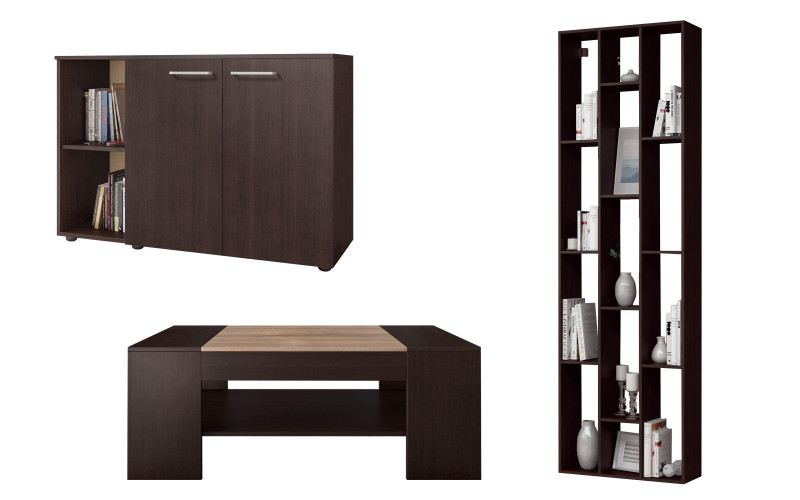 Living room set Veron L, Wenge + Sonoma oak  2