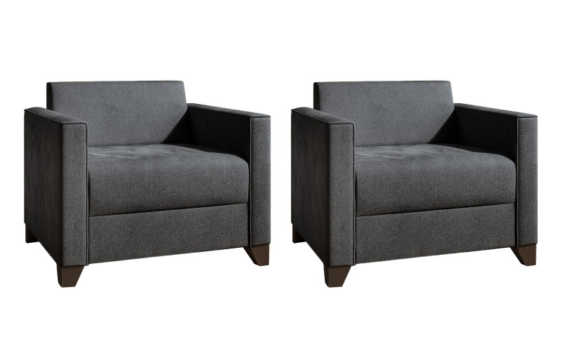 Set of 2 armchairs Boston, grey  1