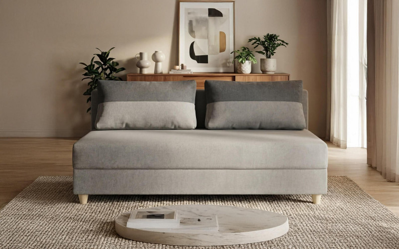Extendable sofa Kami, grey + dark grey  1