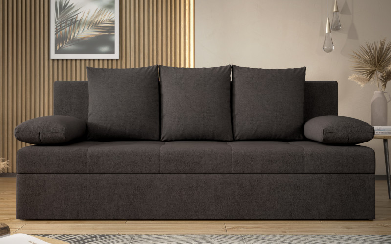 Extendable sofa Aleto, grey brown  1