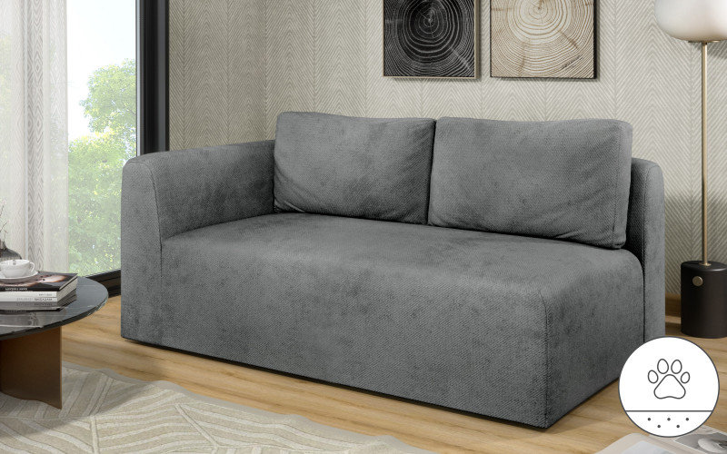 Sofa Alma, two-seater, grey  1