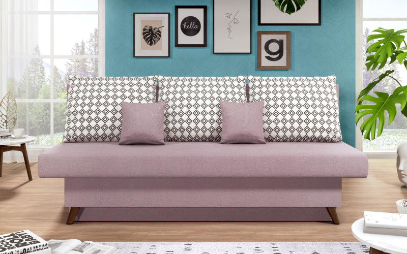 Extendable sofa Marty, pink  1