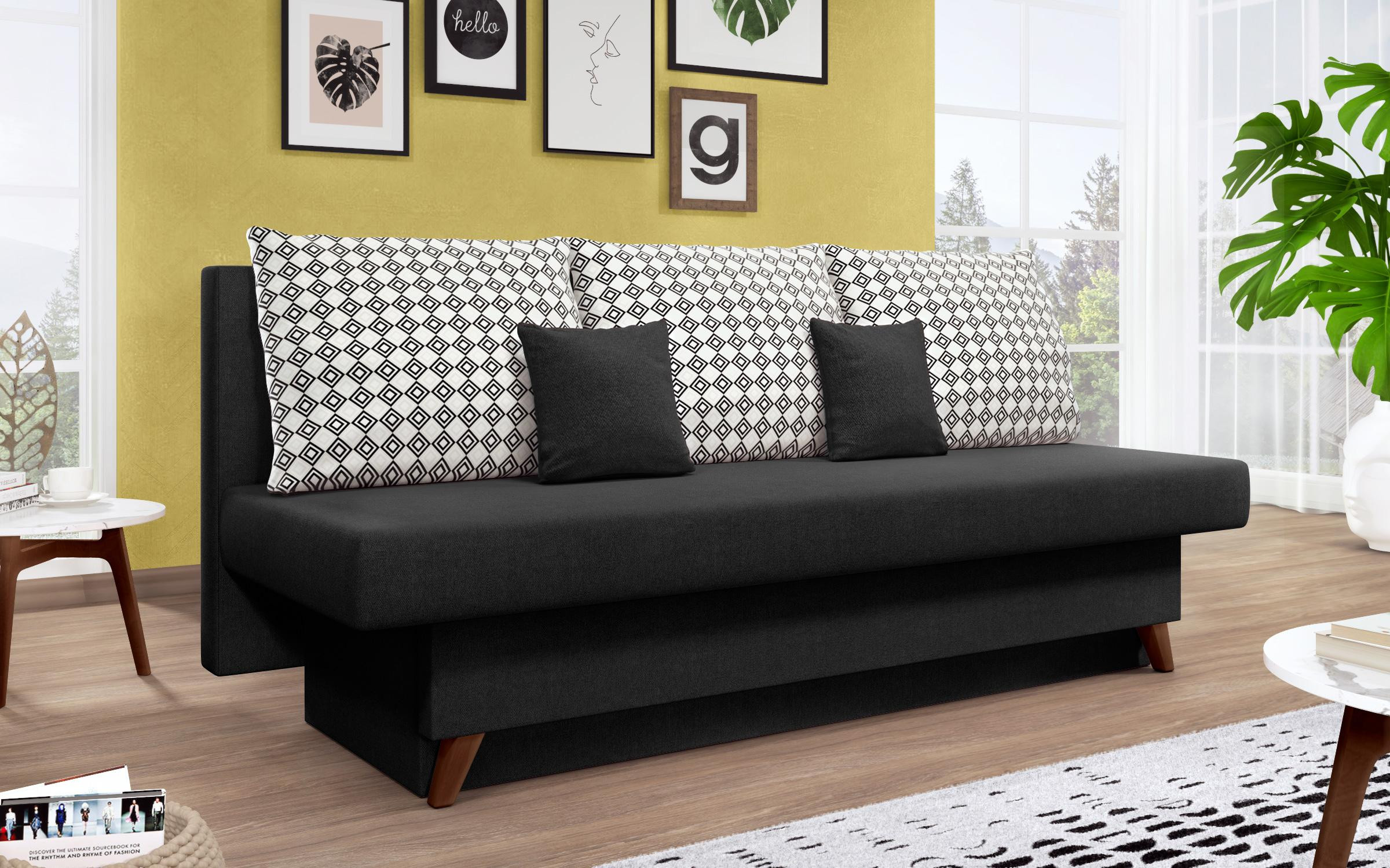 Extendable sofa Marty, black  2