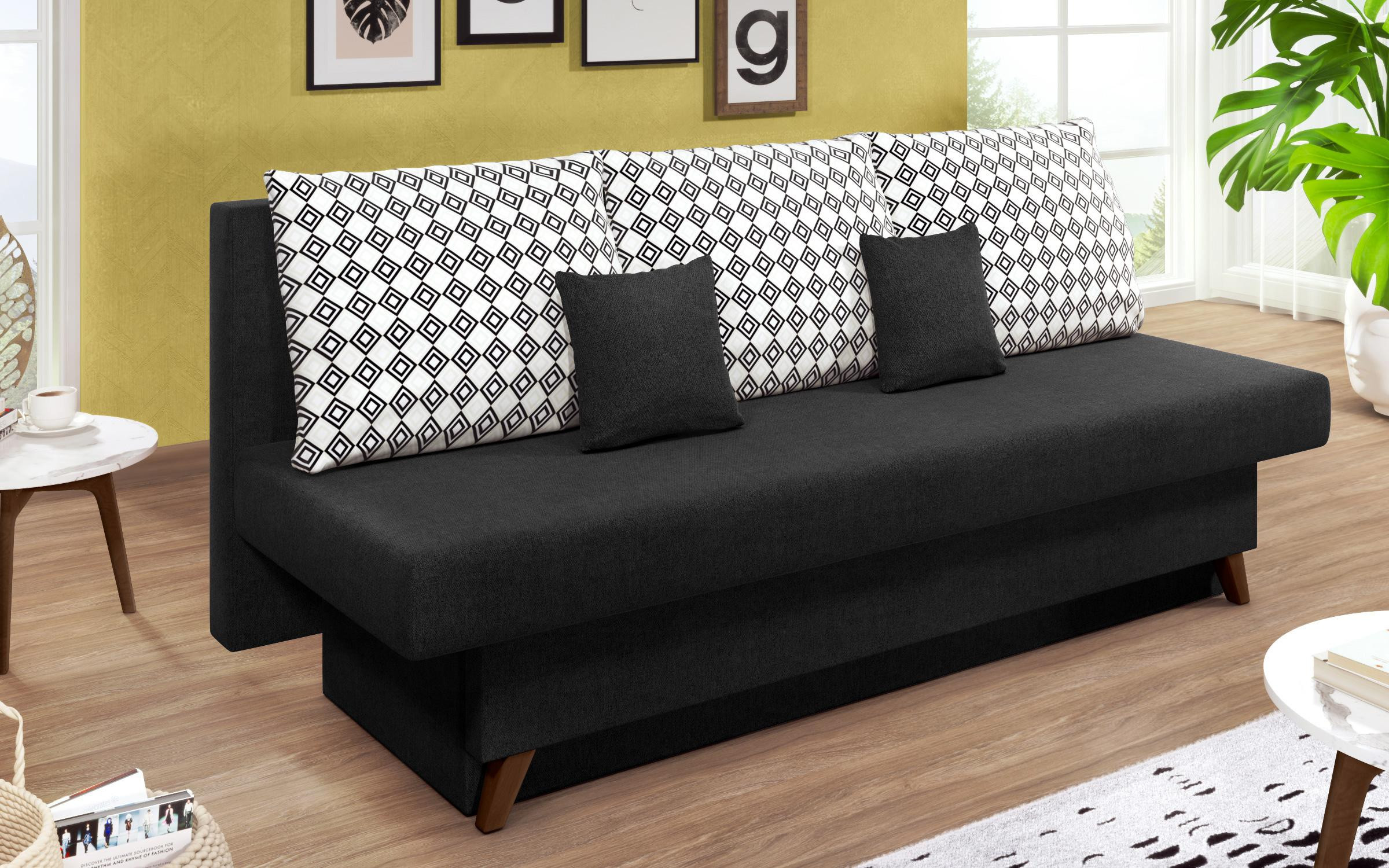 Extendable sofa Marty, black  3