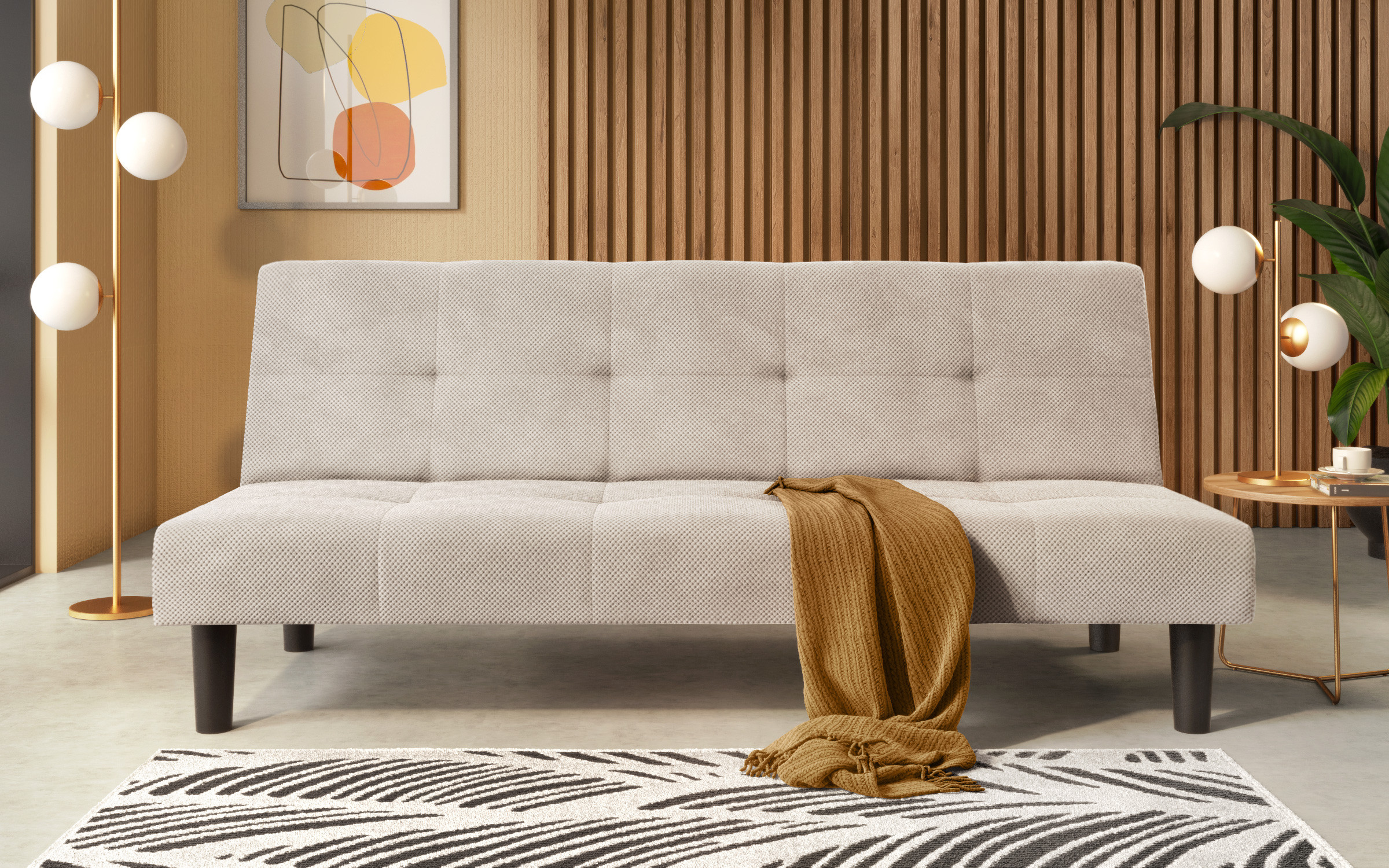 Extendable sofa Norte, beige  5