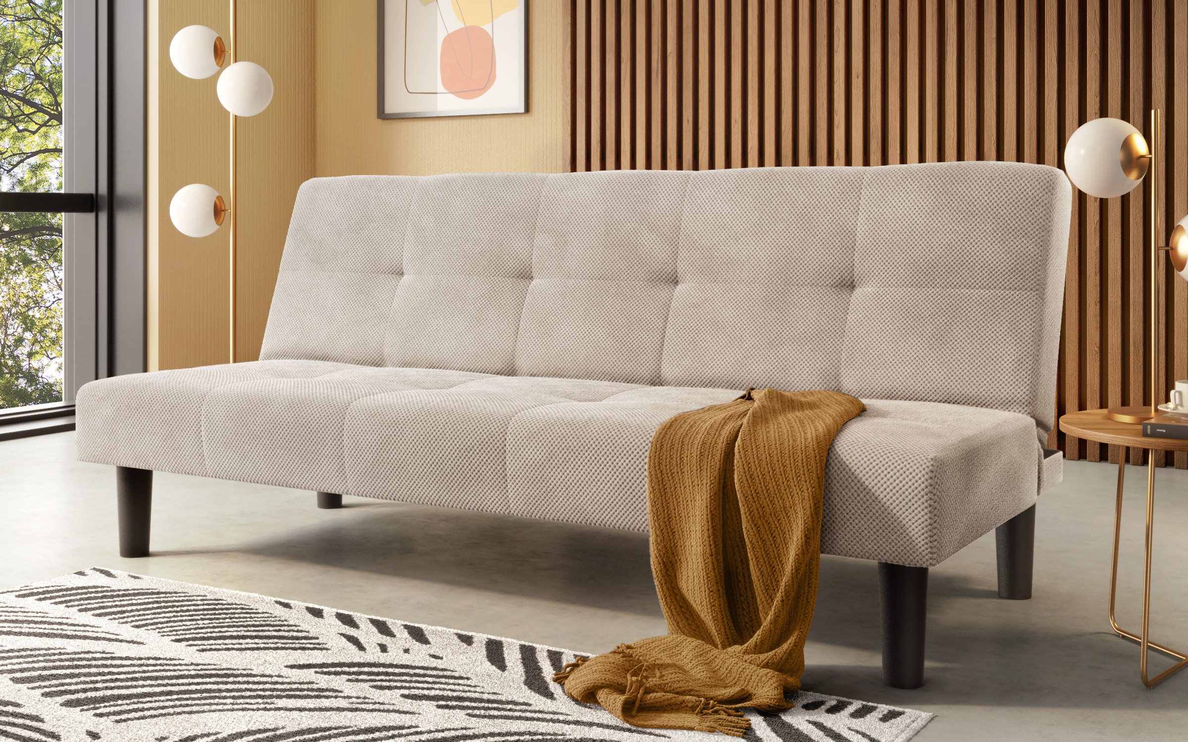 Extendable sofa Norte, beige  6