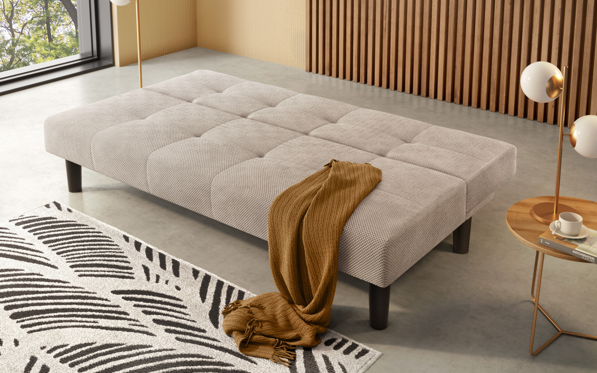 Extendable sofa Norte, beige  9