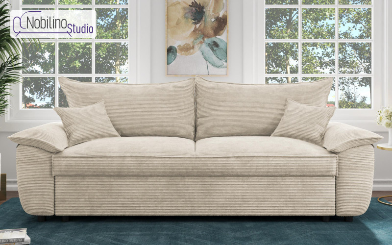 Extendable sofa Elzas, beige  1