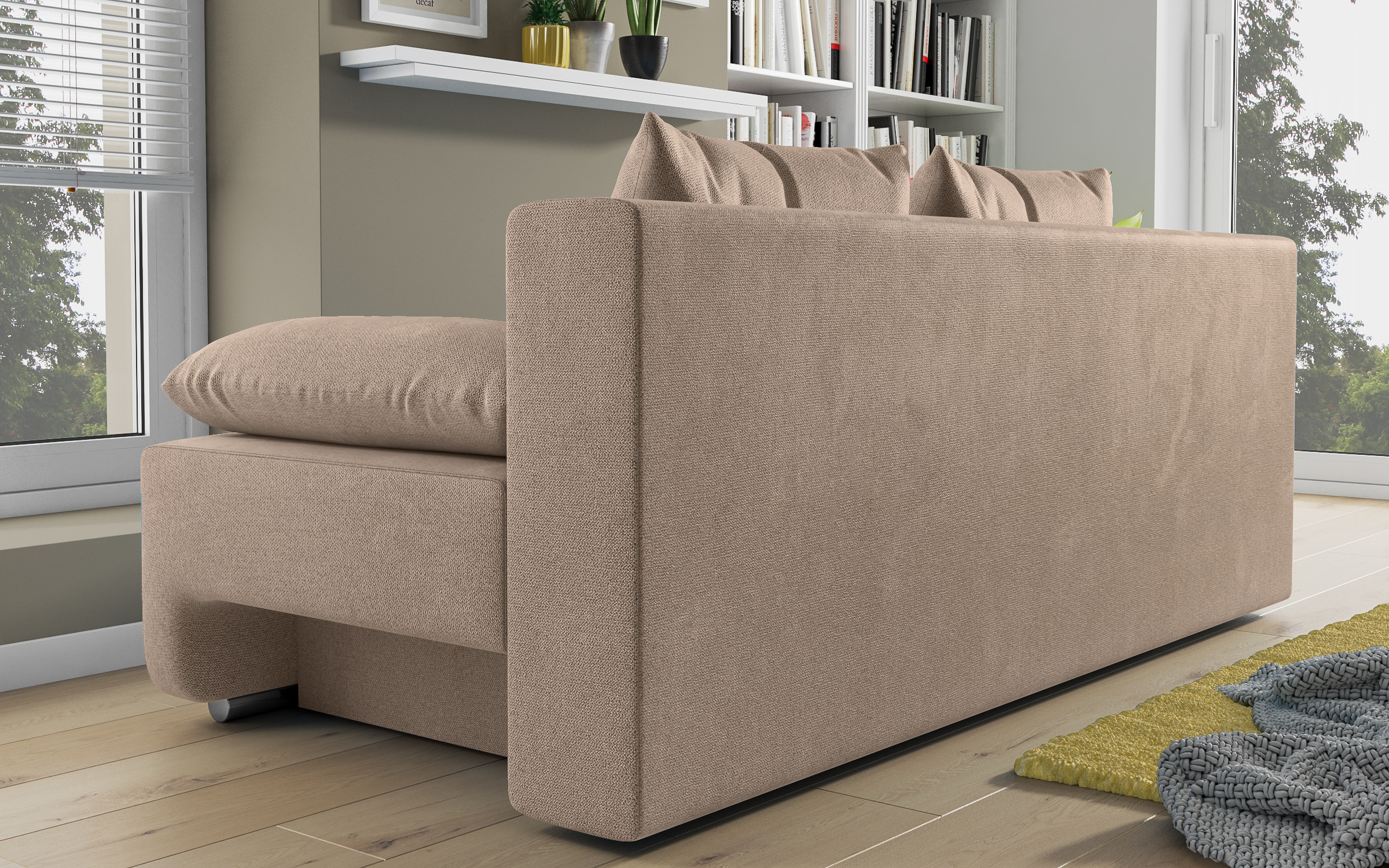 Extendable sofa Keira, dark beige  7