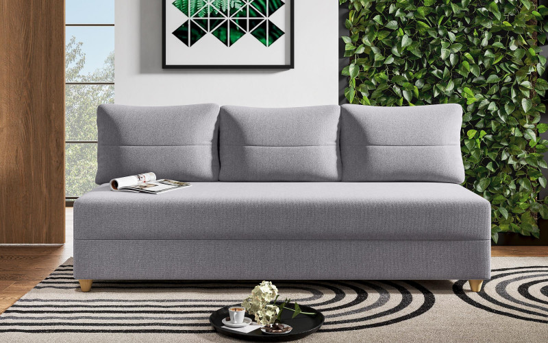 Extendable sofa Arano, light grey  1