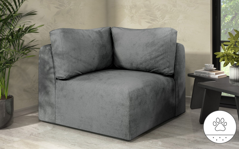 Armchair Alma, grey  1