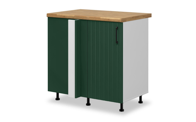 Kitchen corner cabinet left Ava 18, green  1