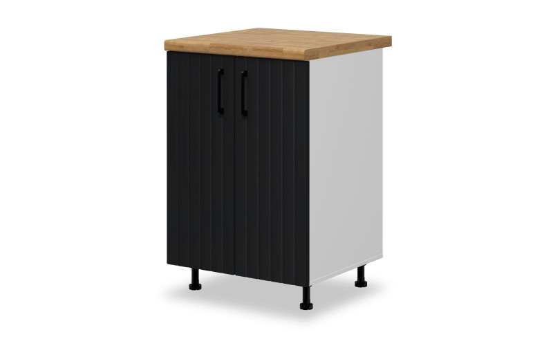 Kitchen cabinet Ava 07, black velvet  1