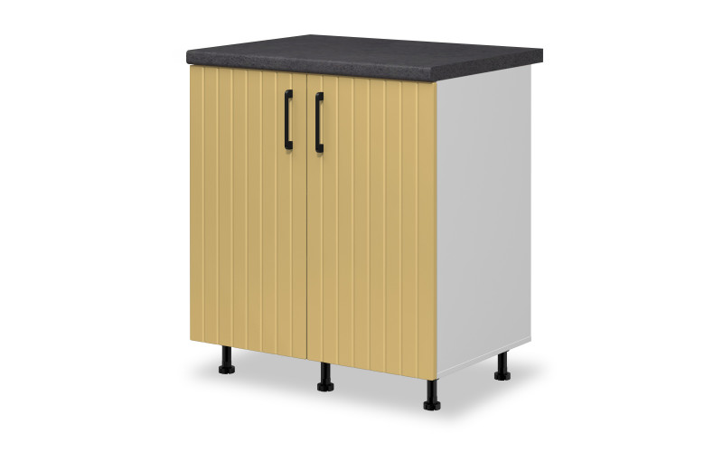 Kitchen cabinet Ava 08, yellow satin  1