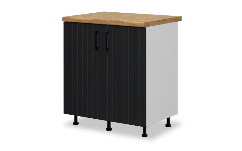 Kitchen cabinet Ava 08, black velvet  1