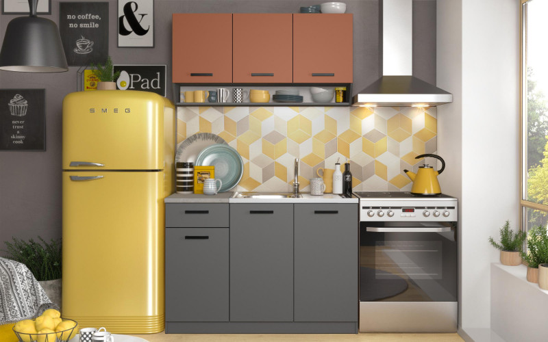 Kitchen Aretha Colore, anthracite + sahara  1