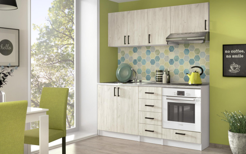 Kitchen Korina, white + white Craft oak  1