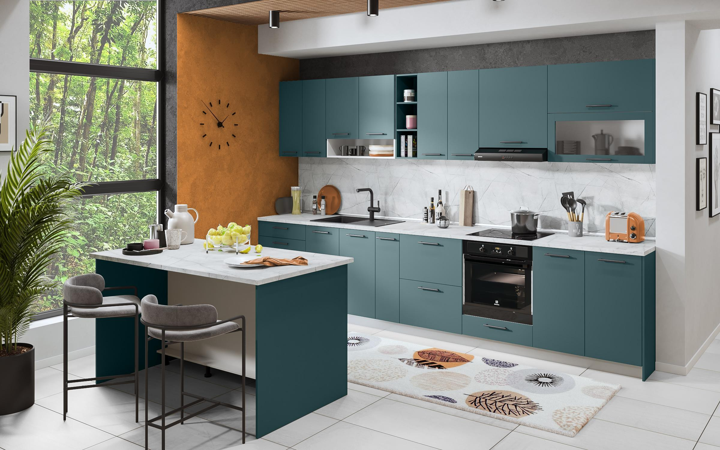 Kitchen cabinet Dakota 55, petrol  3