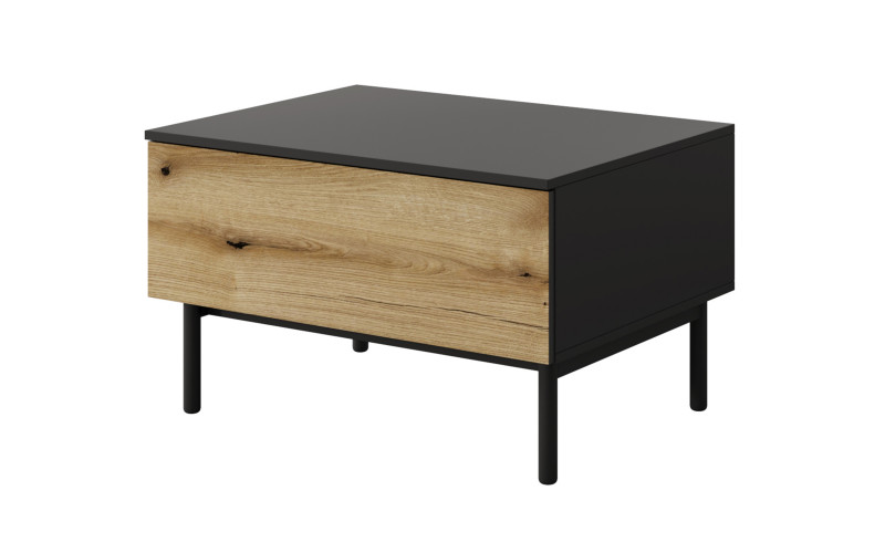 Coffee table Flins, black + Evoke oak  1