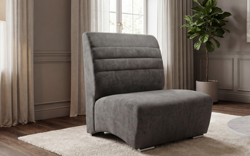 Armchair Livio, grey brown  1