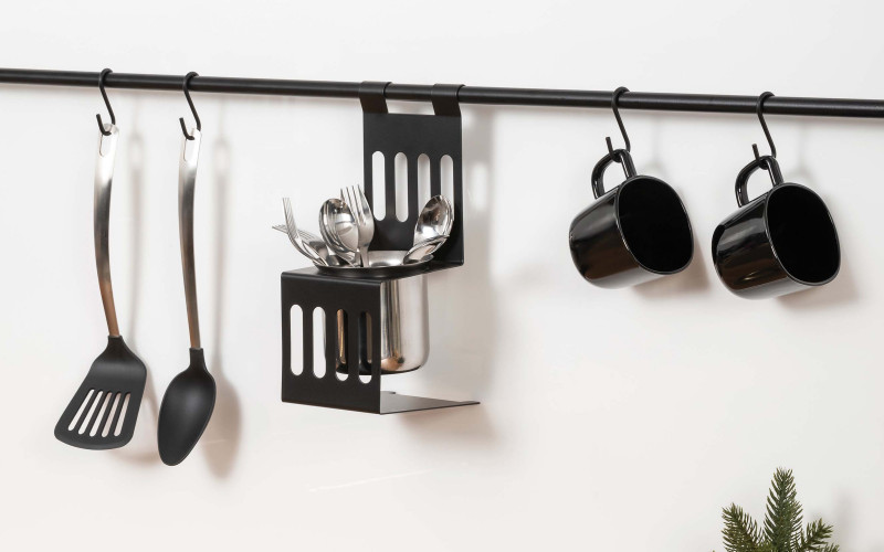 11/29.5 cm Cutlery holder, black  1