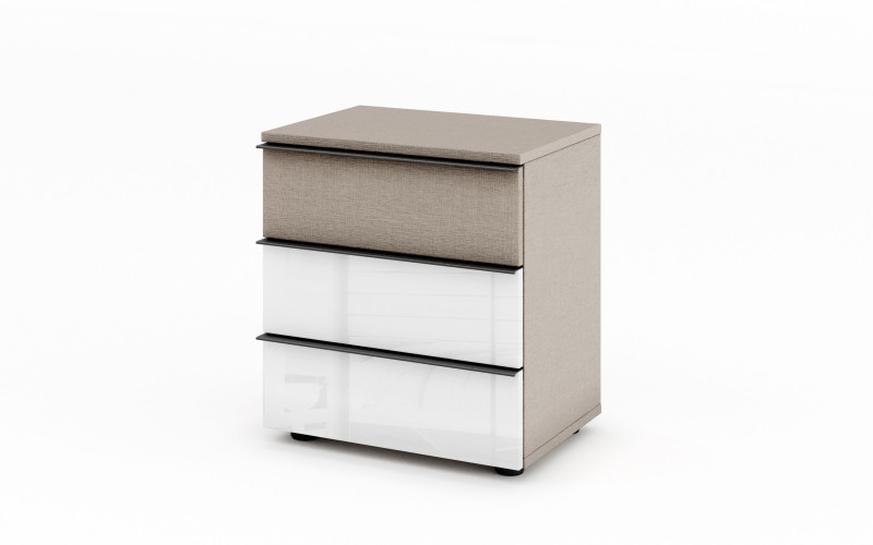 Nightstand Arson M07, dark beige + white gloss  1