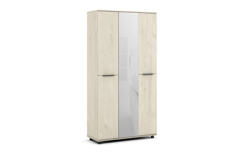 Wardrobe Linus M01, white Coastland oak  1