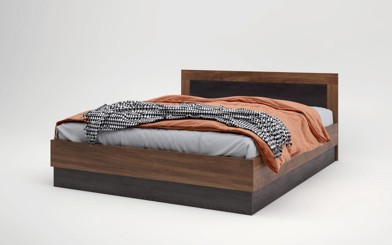 Double bed Bronx M10, Brandy Castello oak + carbon wood  1