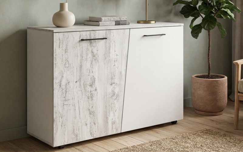 Dresser Monterey, white + Antique oak  1