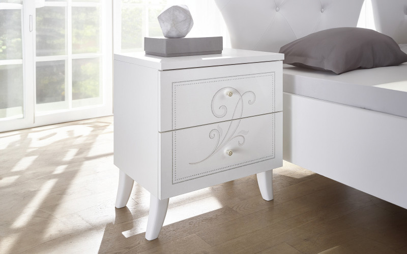 Set of 2 nightstands Avira, white oak  1