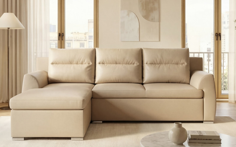 Extendable corner sofa Nolan, beige  1