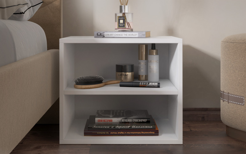 Nightstand Easy, white shagreen  2