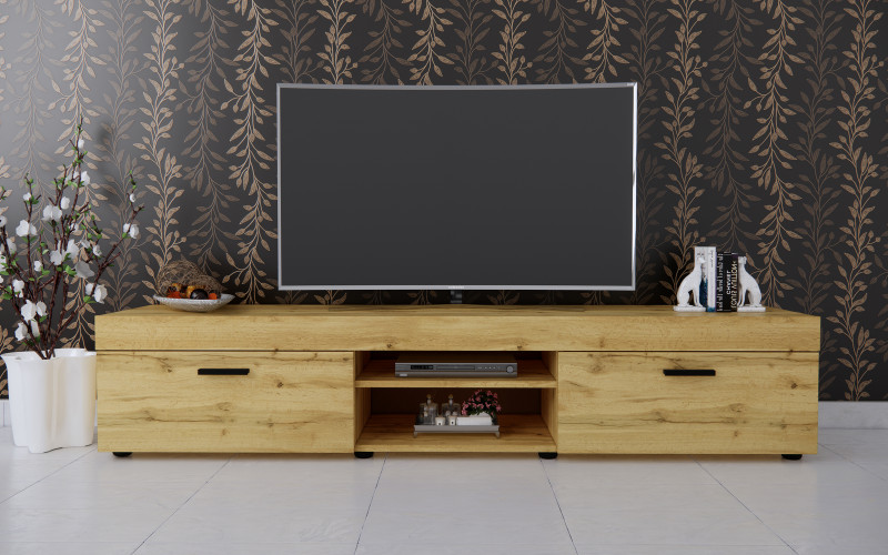 TV cabinet Mathis, Wotan oak  1