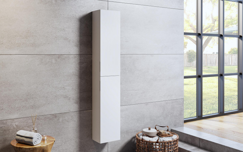 PVC bathroom column ICP 2518, white  1