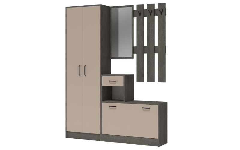 Set Sunset, cashmere + Anthracite oak  1